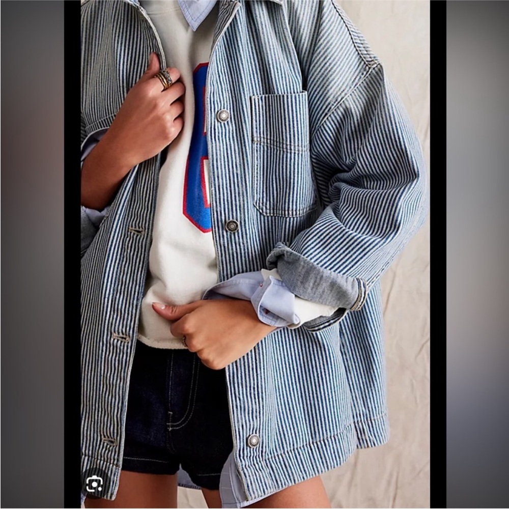 Free People - We The Free Madison City Railroad Denim Jacket M